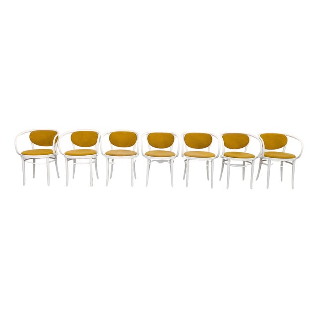 Vintage 210 P Chairs in Bentwood from Thonet, 1960s, Set of 7 For Sale
