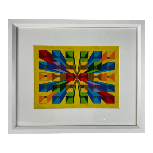 Mid 20th Century Oil Painting on Paper by Eleanor Pierce, Signed, Framed For Sale