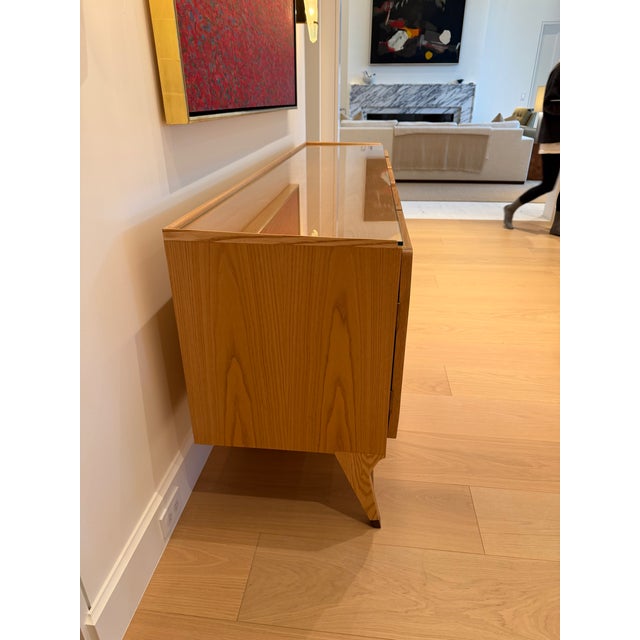 Contemporary Custom Birds Eye Maple Cabinet For Sale - Image 3 of 4