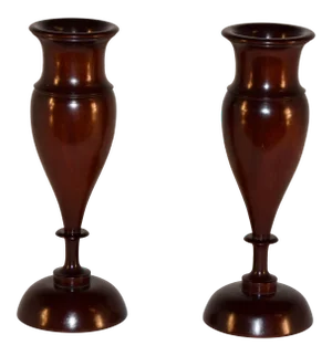 Pair of Lignum Vitae Vases, Circa 1900