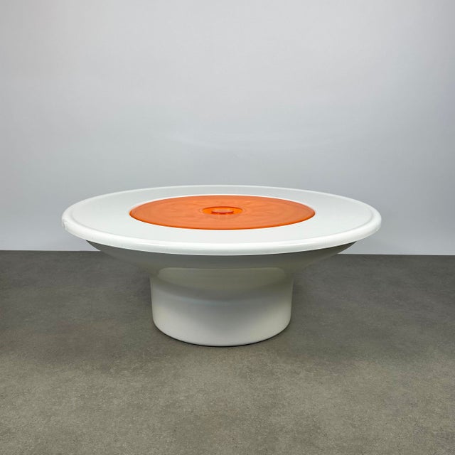 Orange Yoga Coffee Table by Michel Cadestin for Airborne, France, 1960s For Sale - Image 8 of 8