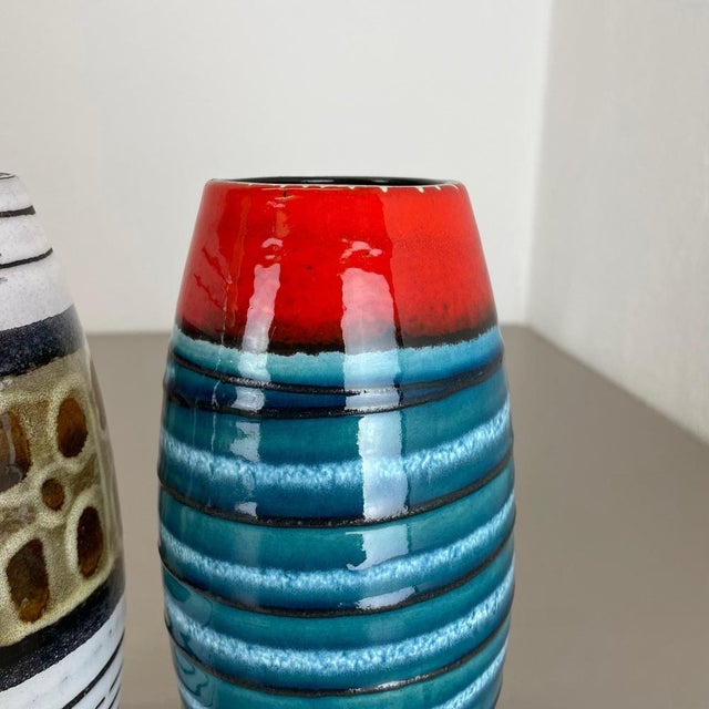 Pop Art Pottery Fat Lava Vases from Scheurich, Germany, 1950s, Set of 2 For Sale - Image 11 of 18