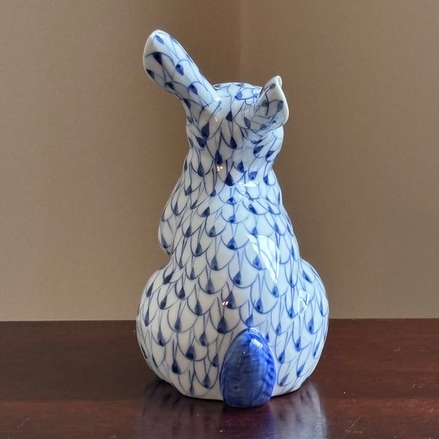 Ceramic Andrea by Sadek Hand Painted Herend Style Porcelain Bunny For Sale - Image 7 of 13