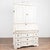 Rococo White Painted Danish Oak Tall Secretary Dated 1805 For Sale - Image 3 of 12