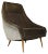Italian Mohair Velvet Highback Chair, 1950s For Sale