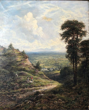 George William Mote, Landscape, 1888, Oil on Canvas, Framed