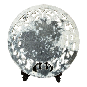Oriental Stone Ritual Mythical Motif Round Display Plaque Art Ws4889S