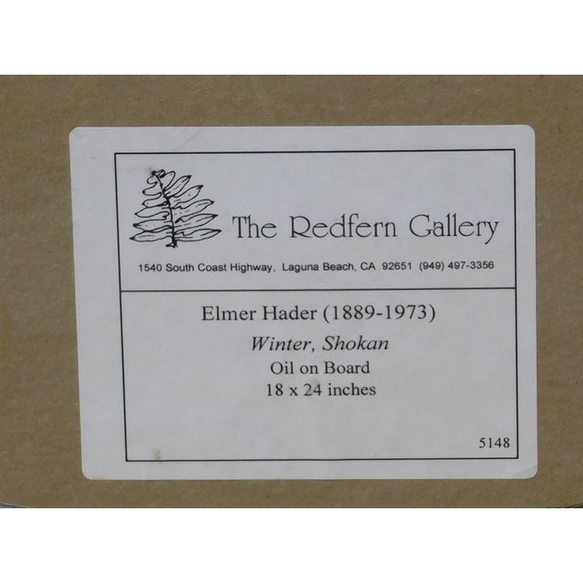 Impressionist Elmer Stanley Hader, Born 1889, Oil Painting Winter, Shokan For Sale - Image 3 of 3