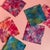 Textile Hand Dyed Cocktail Napkins, Sunrise Abstract Pattern- Set of 4 For Sale - Image 7 of 7