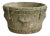 English Garden Stone Round Planter With Greek Key Design For Sale