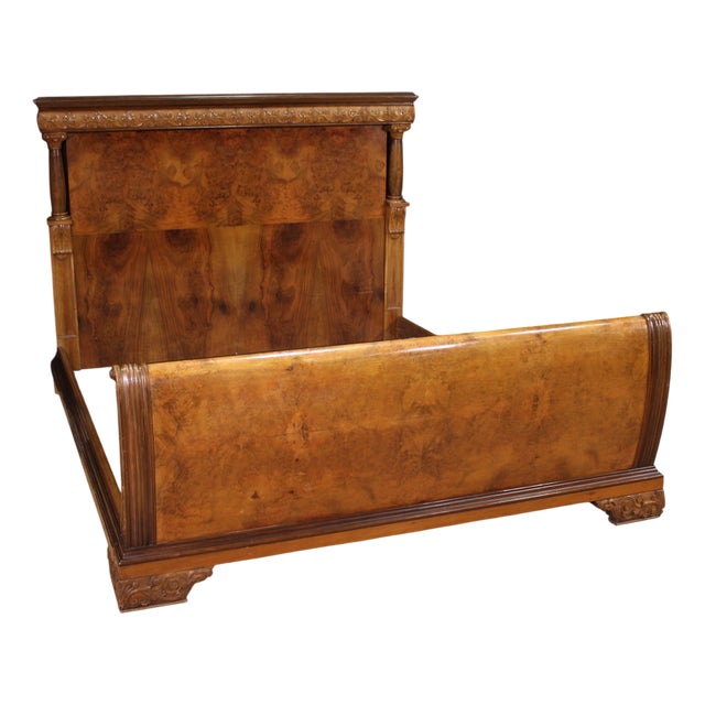 Italian Double Bed, 1950s For Sale