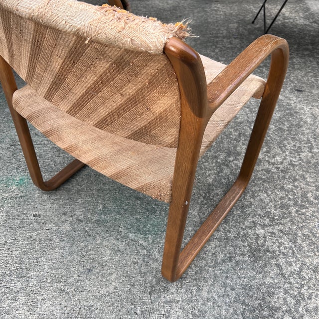 Up for consideration is a beautiful vintage Scandinavian wooden chair with good bones, but needs reupholstery. This would...