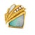 Vintage American Studio 22k Gold Opal Diamond Modernist Brooch For Sale - Image 10 of 14