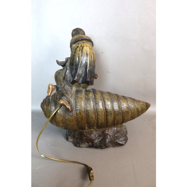 Terracotta Sculpture Forming a Lamp, 1920s-1940s For Sale - Image 6 of 15