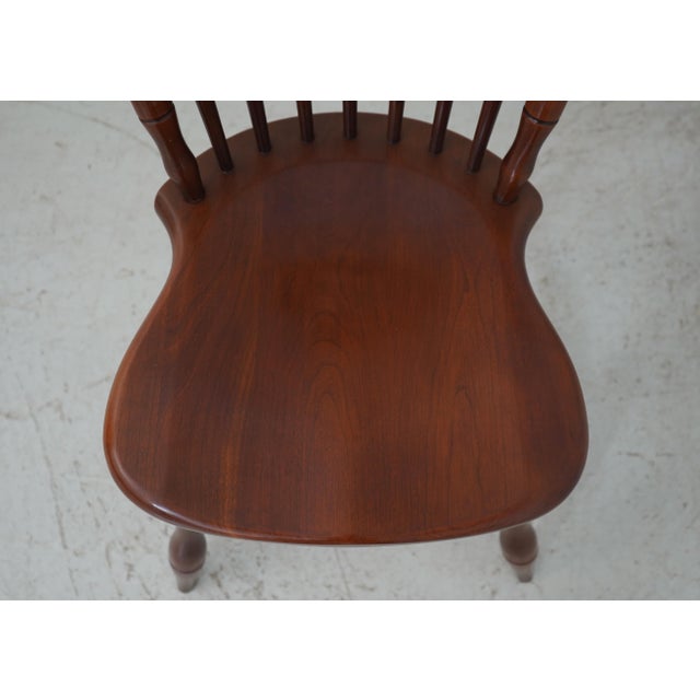 Set of 4 Frederick Duckloe Cherry Windsor Dining Chairs For Sale - Image 9 of 18