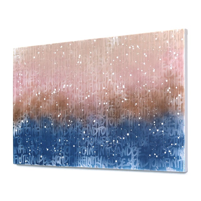 Contemporary Just You and I - Large Original Two-Tone Abstract Mixed Media Painting on Canvas For Sale - Image 3 of 9
