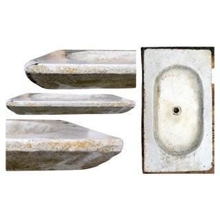 20th Century Italian Carrara Marble Sink For Sale