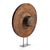 wooden wheel disposed on a foot of iron. This piece is designed in the style of the selected designer and/or manufacturer