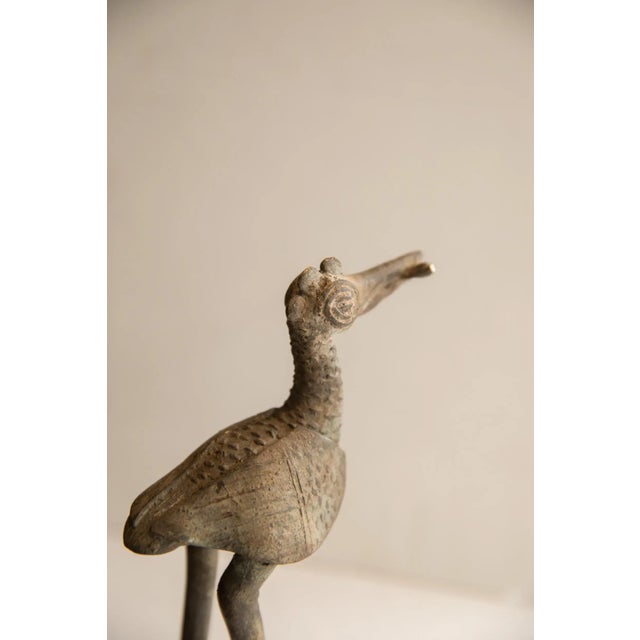 Mid 20th Century Vintage African Bird With Fish Sculpture For Sale - Image 5 of 8