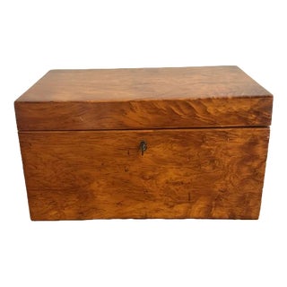 Large Antique Regency Walnut Tea Caddy, 1820 For Sale