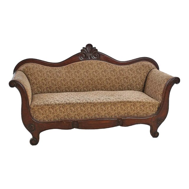 Sofa by Luigi Filippo in Walnut, 1800s For Sale