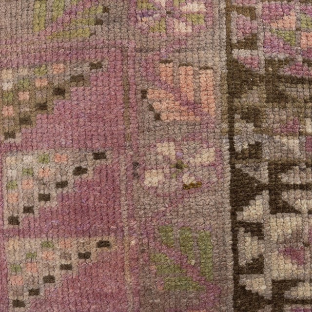 Add a touch of history and warmth to your space with this vintage handmade Turkish wool rug cushion cover. Crafted from...