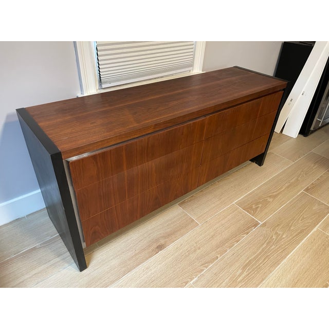 Stunning mid-century modern six-drawer dresser from the acclaimed “Espirit” Collection by Dillingham, designed by renowned...