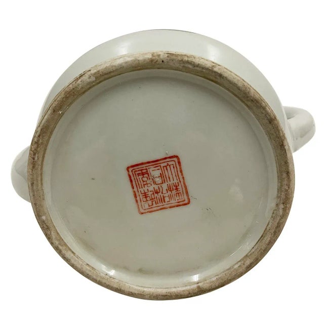 Green Antique Chinese Porcelain Tea Pot For Sale - Image 8 of 9