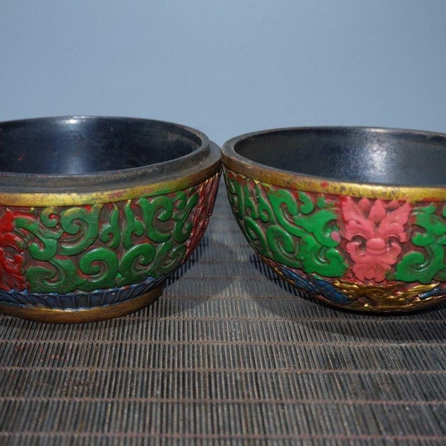 Add a touch of exotic elegance to your space with this stunning vintage lacquerware box. Handcrafted in a traditional...