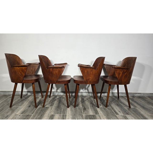 Dining Chairs by Oswald Haerdtl for Ton, 1950s, Set of 4, in Very Good conditions. Designed 1950 to 1959 I have official...
