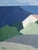 Mid-Century Modern 'Along the Blue Coast' Swedish Abstract Landscape Oil Painting, Framed For Sale - Image 12 of 13