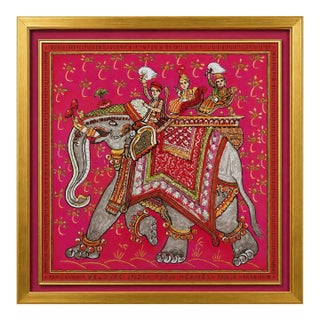 Vintage 2008 Framed Authentic Original Hermès Art Advertisement Lithograph Featuring Hermès "Beloved India" For Sale