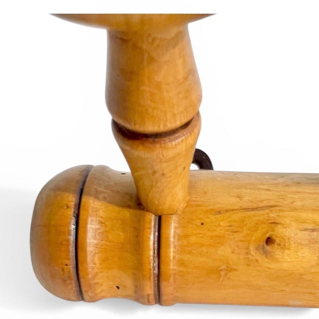 Antique French Provincial Faux Bamboo Wood 5 Peg Coat Hat Rack For Sale - Image 11 of 12