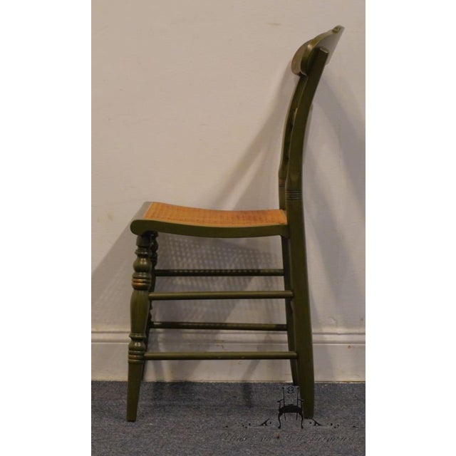 Green Hitchcock 1974 Limited Edition Edward Keith Hand Painted Side Chair - George Washington's Mount Vernon For Sale - Image 8 of 10