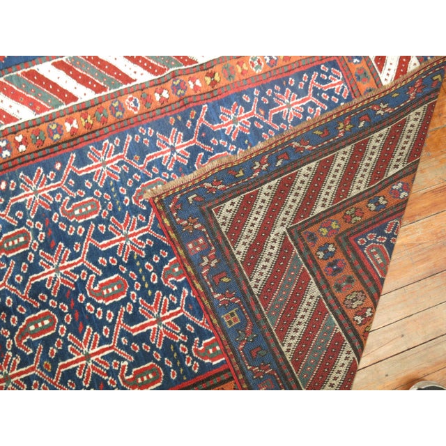 Abstract Early 20th Century Antique Persian Kurd Wide Runner, 3'11'' X 8'8'' For Sale - Image 3 of 13