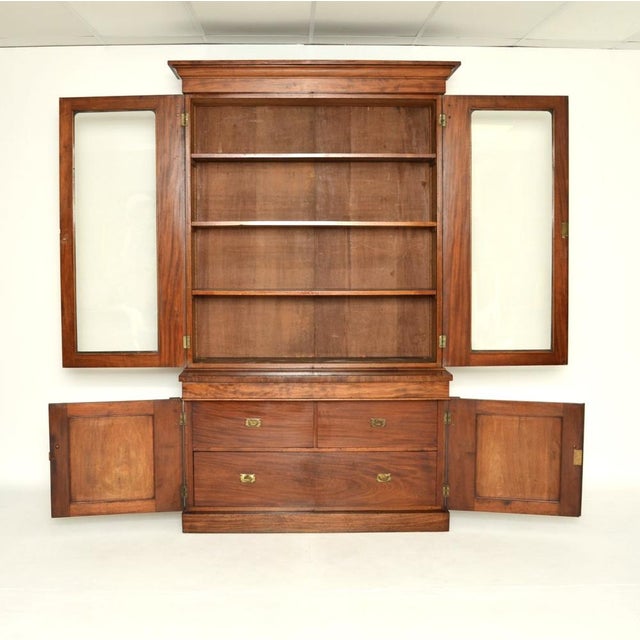Antique Victorian Breakfront Bookcase, 1840s For Sale - Image 3 of 14
