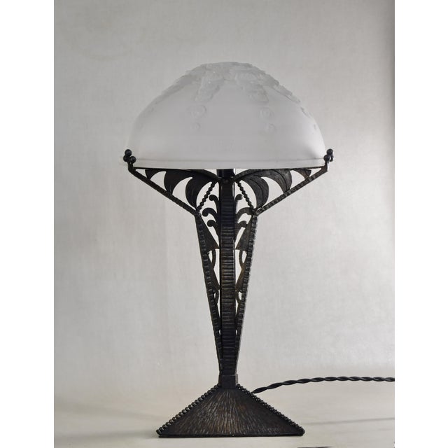 Art Deco French Art Deco Lamp by A. Calmels & Muller Freres - 1920s France For Sale - Image 3 of 12