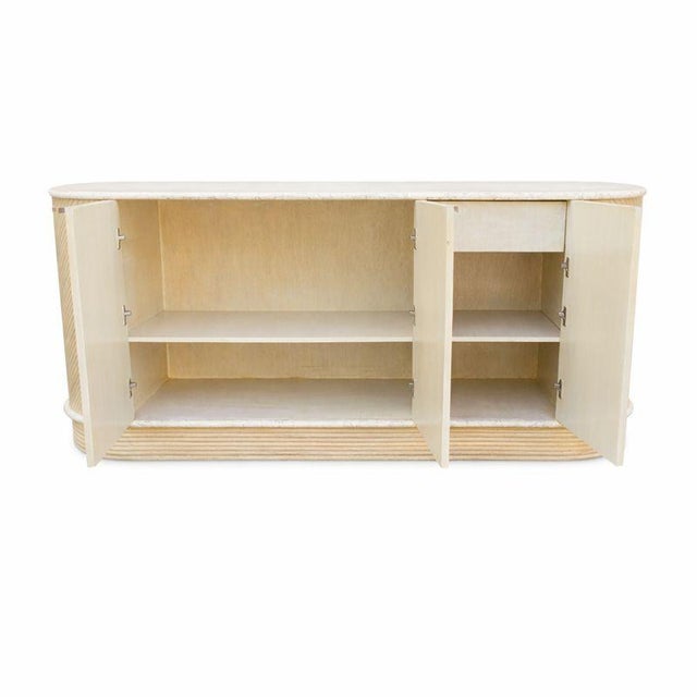 Cream Casa Bique Neoclassical Credenza With Marble Top, C. 1988–91 For Sale - Image 8 of 17