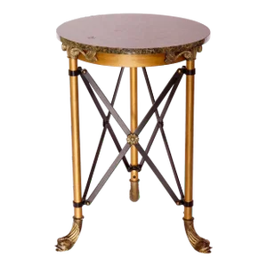1920s French Neoclassical Style Marble Bronze Accent Table