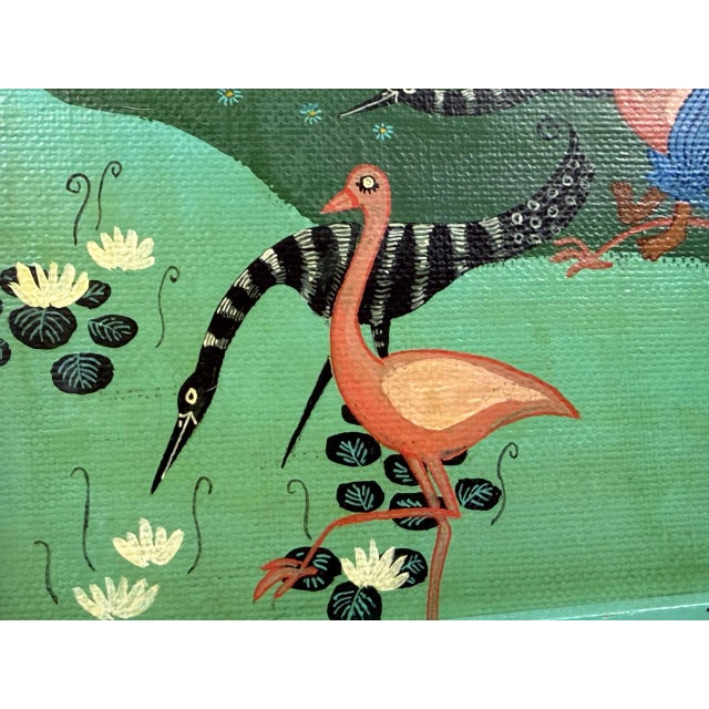 Anita Büscher-Harling, Luisenpark, Fairy Tale Island in the Big City, 1970s, Oil on Panel, Framed For Sale - Image 7 of 10