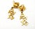 1980s Chanel Vintage Gold Plated Quilted Argyle Letter Drop Clip on Earrings, A Pair For Sale - Image 5 of 6