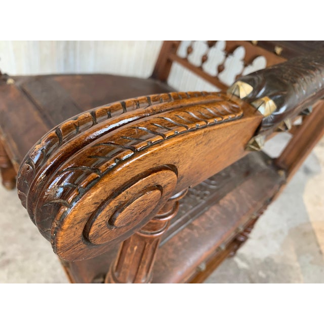 Louis XVI Style Italian Pair of Carved Walnut Armchairs, 1900s For Sale - Image 10 of 18