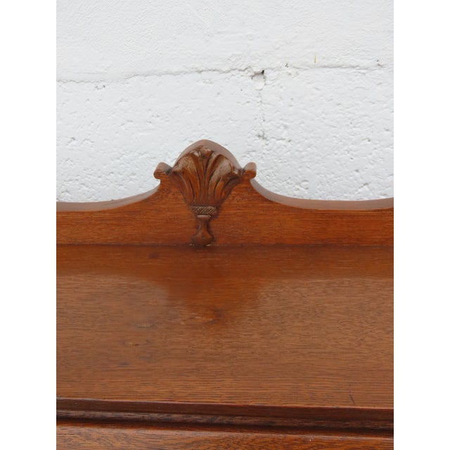 Early 1900s Solid Oak Small Secretary Desk 6669 For Sale In Miami - Image 6 of 18