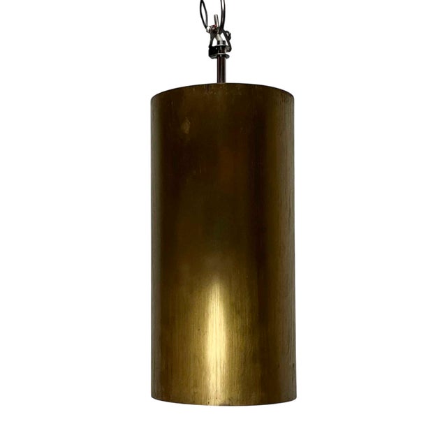 Mid-Century Modern Brass Tube Pendant Lamp, 1960s For Sale