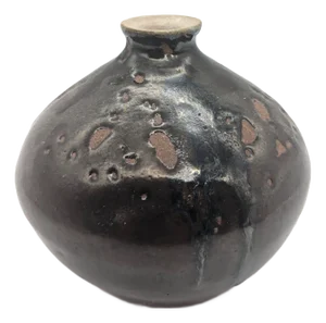 1975 Artist Signed Glazed Stoneware Bud Vase