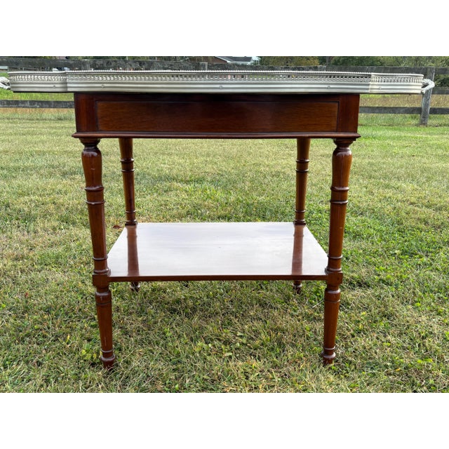 20th C. British Regency Style Butler's Cocktail Serving Tray Table For Sale - Image 12 of 12