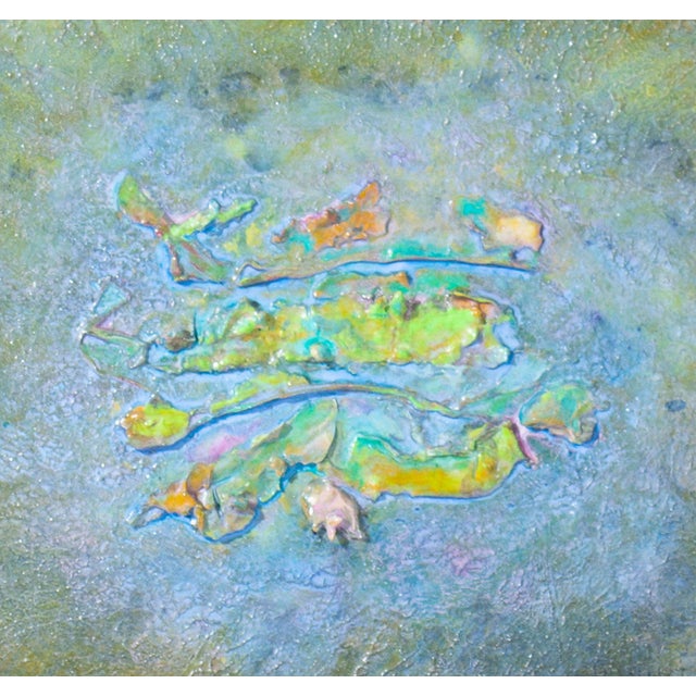 An abstract acrylic painting by the American artist Sarah Hurt (1908-1985). Titled "Acrylic Flowers #2," the painting has...