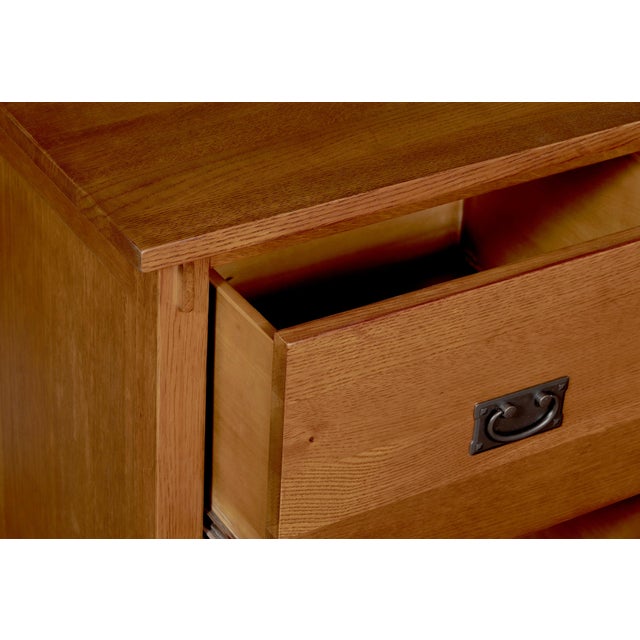 Mission Oak 2 Drawer Lateral File Cabinet - Michael's Cherry Stain For Sale - Image 4 of 11