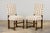 Late 19th Century French Louis XIII Dining Chairs in Blue Striped Jacquard, Set of 12 For Sale - Image 9 of 18
