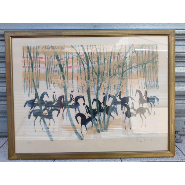 André Brasilier, Walk in the Snow, 1970s, Lithograph For Sale - Image 8 of 8